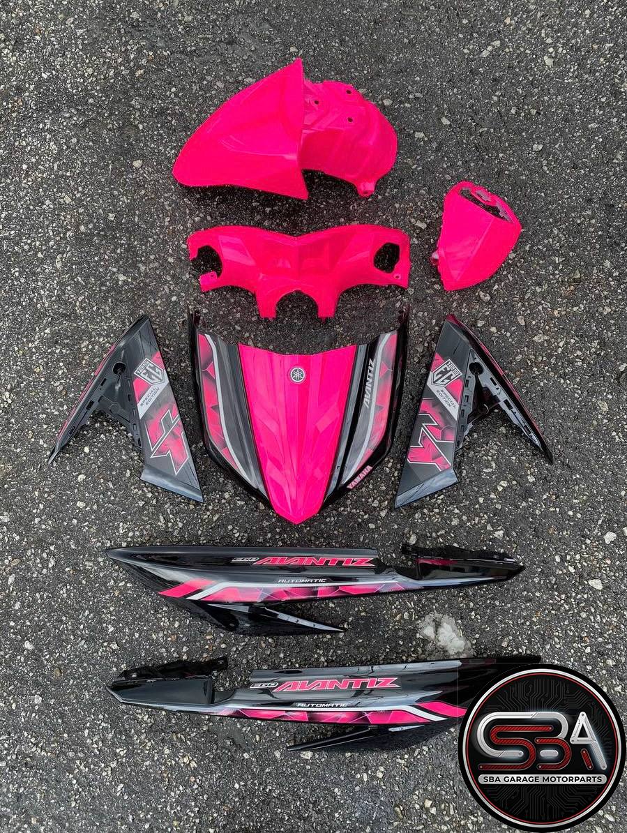 COVERSET BODYSET EGO AVANTIZ YAMAHA STICKER SIAP TAMPAL BLACK PINK 2026 SUPRIMO AVT-S-10