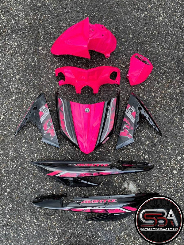 COVERSET BODYSET EGO AVANTIZ YAMAHA STICKER SIAP TAMPAL BLACK PINK 2026 SUPRIMO AVT-S-10