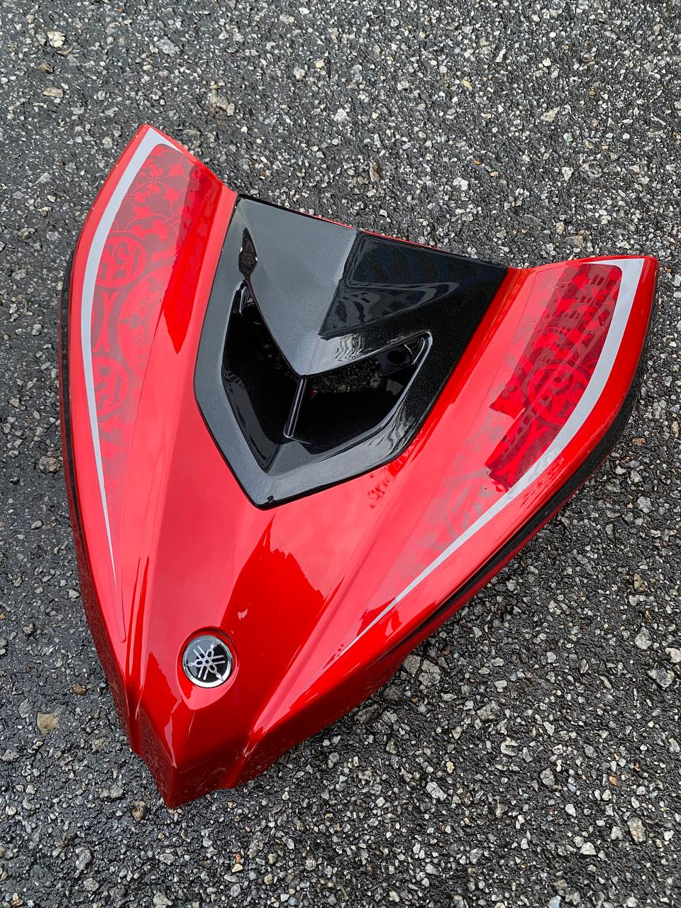 COVERSET BODYSET YAMAHA LC LC135 V2 V6 V7 DR MERAH SILVER RM7 S3 BATIK MERAH RED STRIPE TANAM CODE 032 DOCTOR / VELOZI