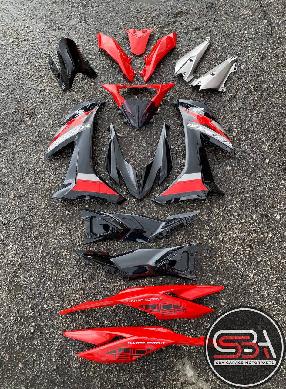 HONDA RSX RS-X 150 RSX150 COVERSET DOCTOR WINNER RED 007 COLOR SIAP TANAM CLEAR FIT DENGAN BODY
