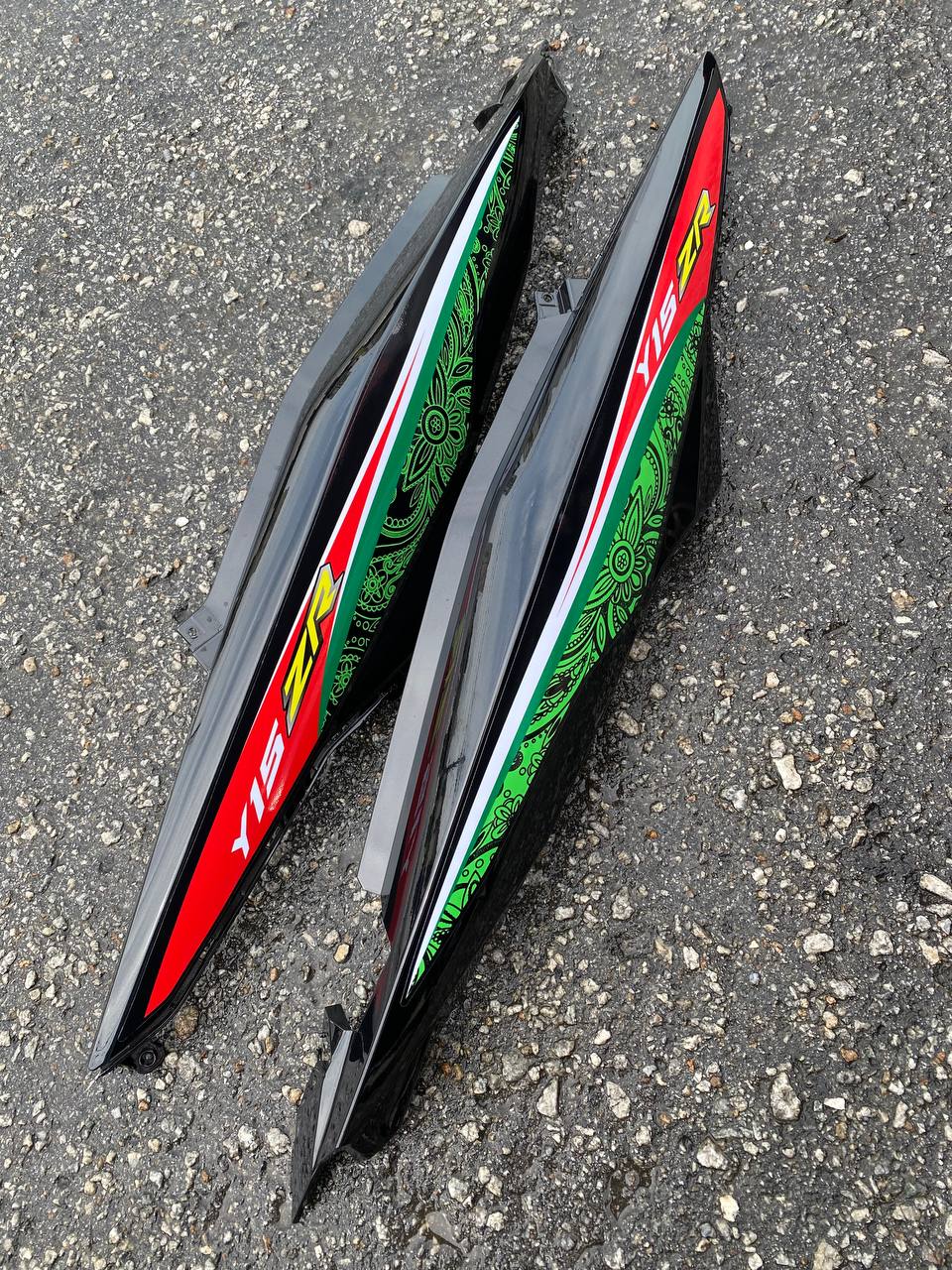 COVERSET Y15 V1 V2 PALESTINE FLAG 2026 DESIGN BLACK  PREMIUM BODYSET Y15ZR ORIGINAL VELOZI SIAP TAMPAL