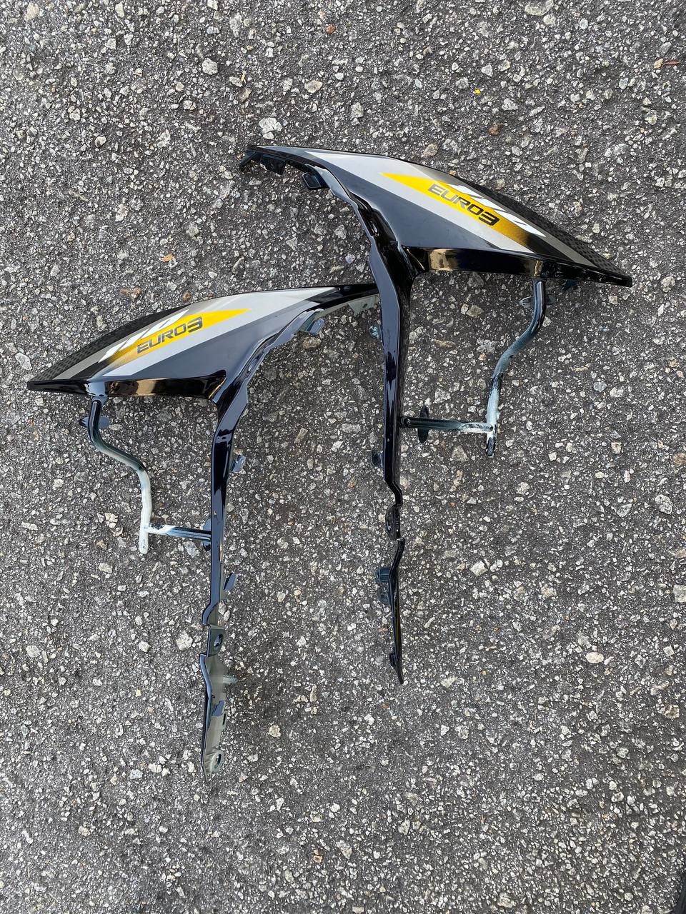 COVERSET BODYSET MODENAS KRISS MR3 DRUM YELLOW BLACK KUNING HITAM SIAP TAMPAL M SEKI SET