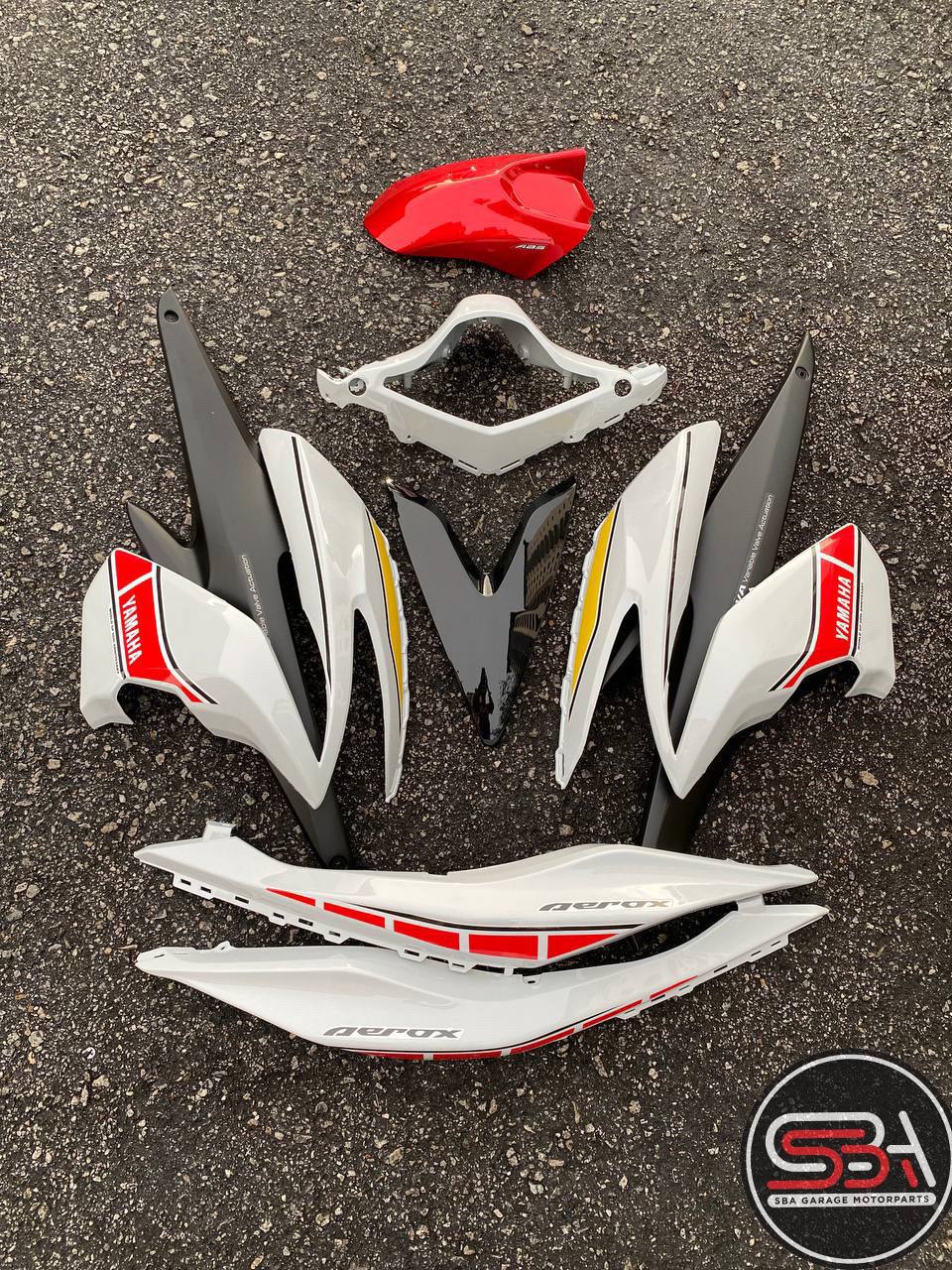 COVERSET BODYSET NVX 155 NVX155 V1 YAMAHA DOCTOR 60TH ANNIVERSARY RED MERAH 010 SIAP TANAM