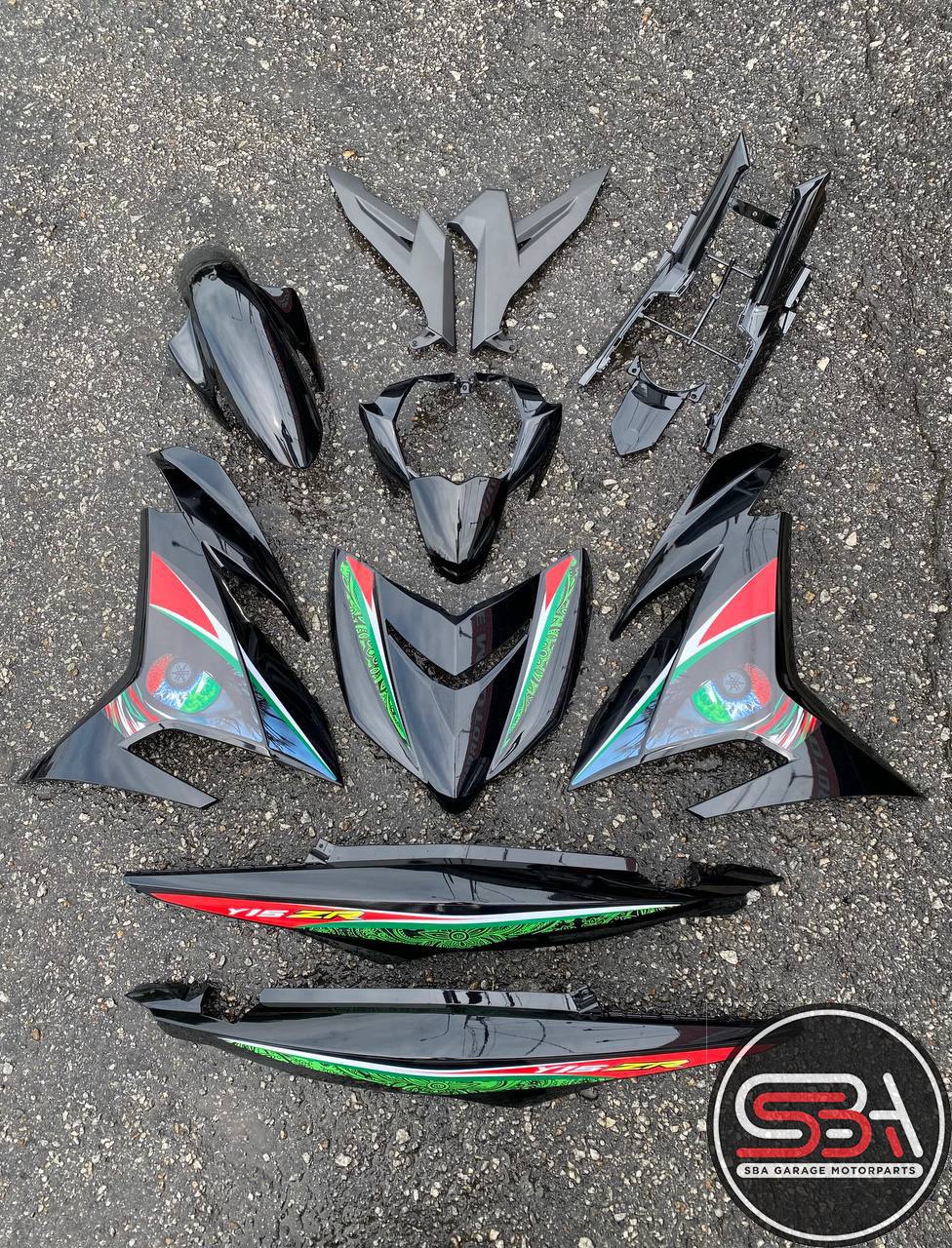 COVERSET Y15 V1 V2 PALESTINE FLAG 2026 DESIGN BLACK  PREMIUM BODYSET Y15ZR ORIGINAL VELOZI SIAP TAMPAL