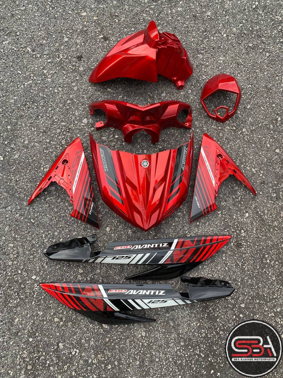 COVERSET BODYSET EGO AVANTIZ YAMAHA STICKER SIAP TANAM BATMAN RED 010 DOCTOR FULLSET