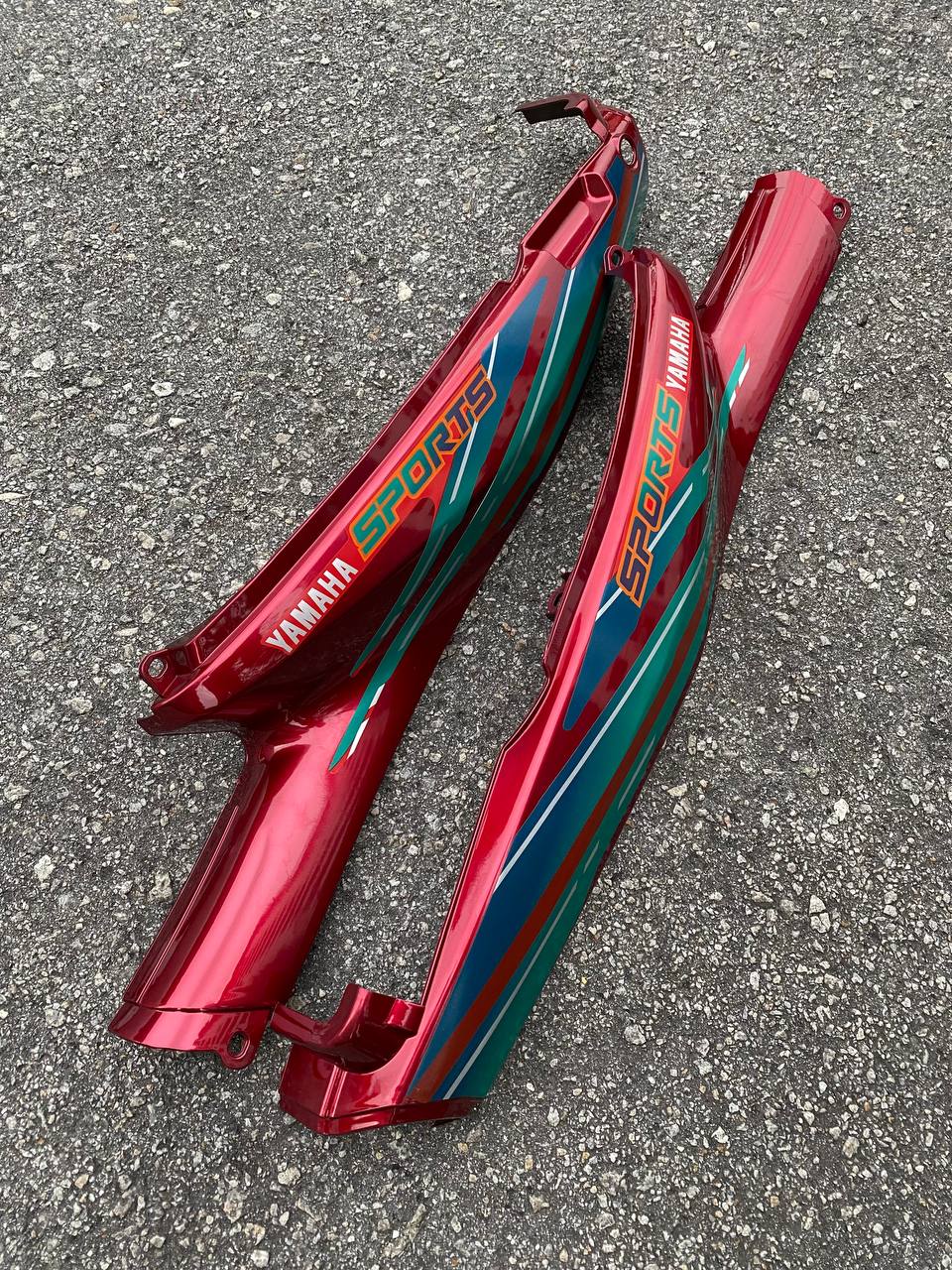 COVERSET SS SPORTS YAMAHA 100 SS Y100 2JG MPR PP WHITE P DRMK MAROON PUTIH M SEKI SET SIAP TAMPAL FULLSET