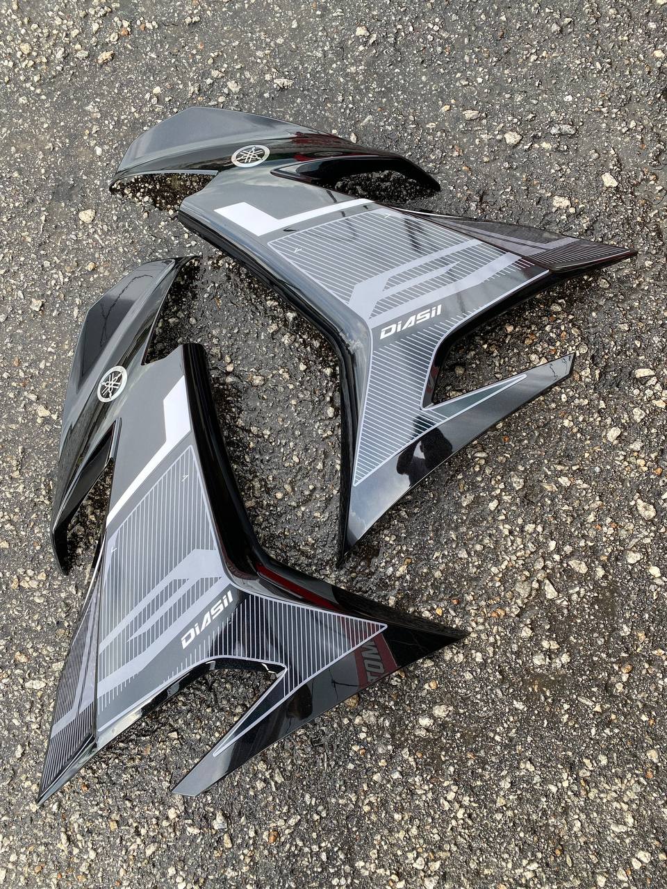 COVERSET Y15ZR V1 V2 EXCITER RC METALIC BLACK HITAM PREMIUM COVERSET BODYSET Y15ZR Y15 YSUKU VELOZI TANAM RC-12