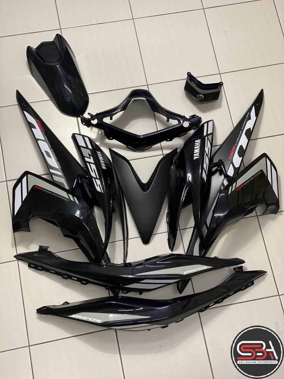 COVERSET BODYSET NVX 155 NVX155 V1 YAMAHA DOCTOR BLACK HITAM 007 SIAP TANAM