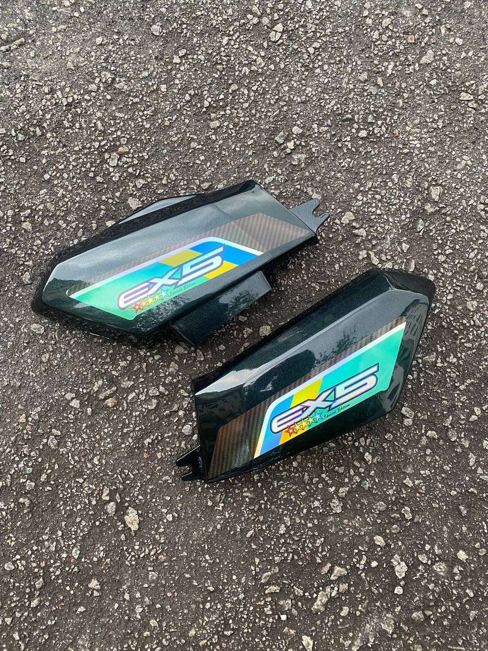 COVERSET BODYSET EX5 DREAM HONDA COVER SET CHROME / CARBON ARMY GREEN HIJAU COMPLETE M SEKI MADE IN MALAYSIA