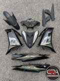 COVERSET YAMAHA ORIGINAL SIAP TAMPAL LC V4 V5 HITAM MATTE FREE EMBLEM TIMBUL ORIGINAL GENIUNE YAMAHA 100% HLY / MMATE