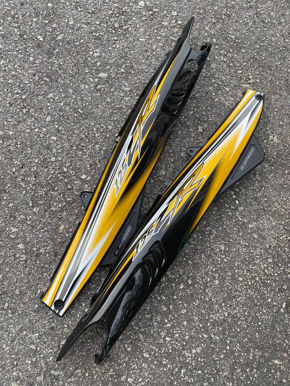 COVERSET ORIGINAL HLY YAMAHA 125 125z 125zr KUNING DIRAJA STRIPE/STICKER SIAP TAMPAL PERCUMA EMBLEM TIMBUL HLY / VELOZI