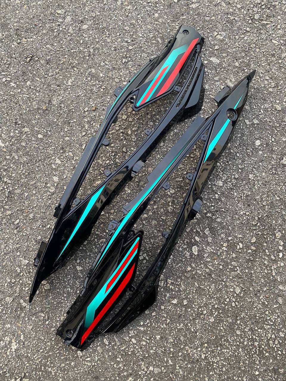 COVERSET BODYSET MODENAS KRISS MR3 DRUM ALL BLACK HITAM SIAP TAMPAL M SEKI SET