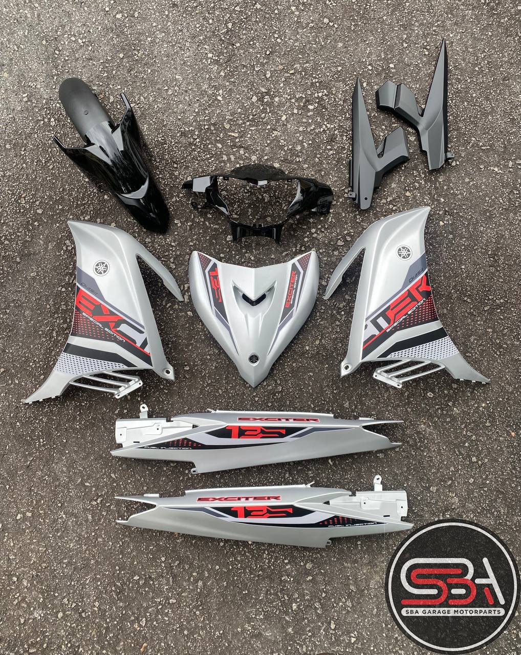 YAMAHA BODYSET LC 135 V1 V2 V3 EXCITER 2021 SPECIAL EDITION SILVER STRIPE TANAM CLEAR OEM COVERSET