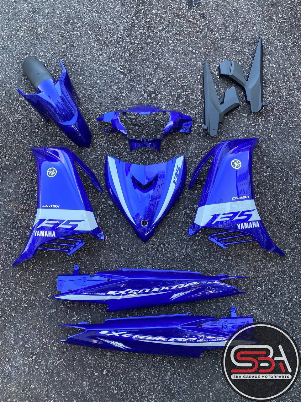 COVERSET BODYSET LC LC135 OEM V1 V2 V3 V4 V5 V6 ( VELOZI L6 ECT-GP-1 ) EXCITER BIRU GP BLUE STRIPE TANAM OEM / VELOZI