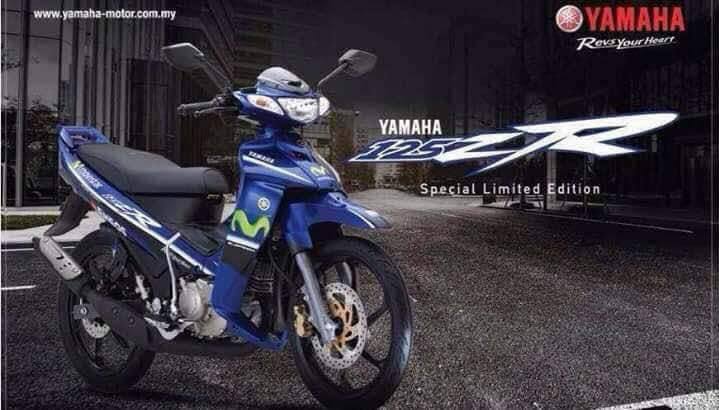 COVERSET ORIGINAL HLY YAMAHA 125z 125zr BIRU MOVISTAR STRIPE STICKER SIAP TAMPAL PERCUMA EMBLEM HONG LEONG VELOZI