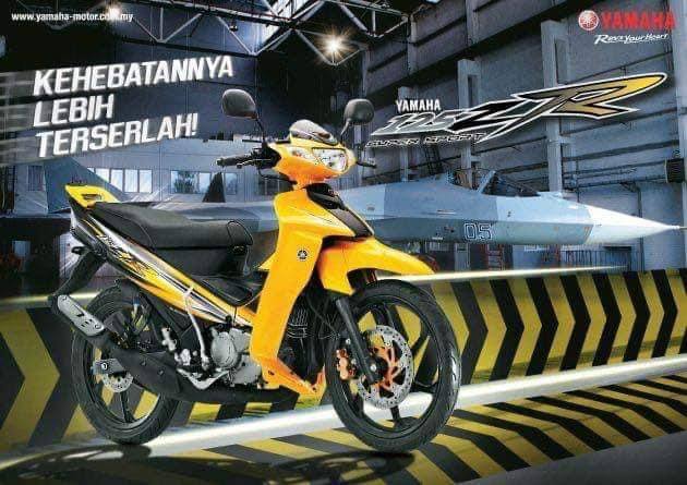COVERSET ORIGINAL HLY YAMAHA 125 125z 125zr KUNING DIRAJA STRIPE/STICKER SIAP TAMPAL PERCUMA EMBLEM TIMBUL HLY / VELOZI