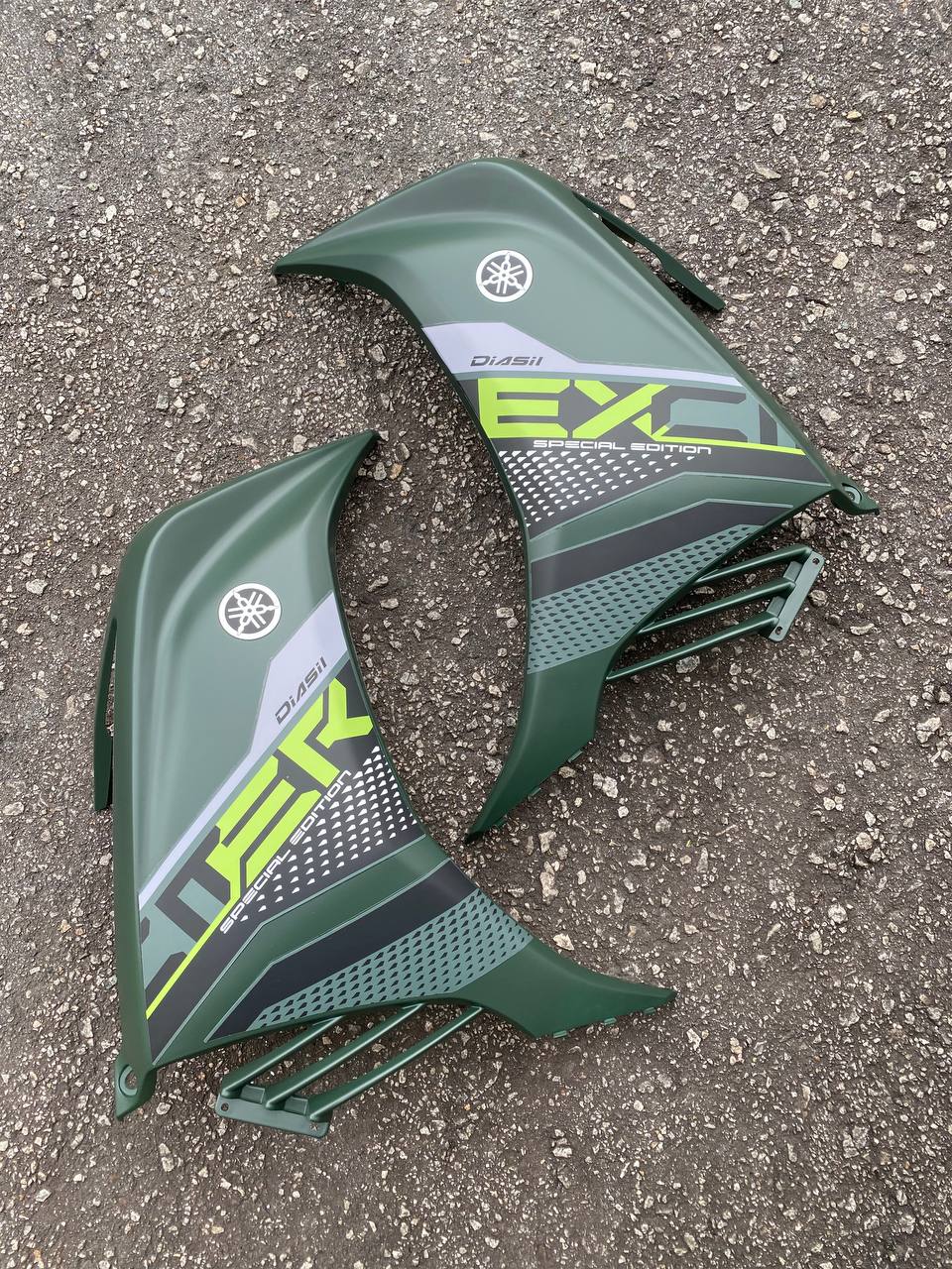 YAMAHA BODYSET LC 135 V1 V2 V3 HIJAU EXCITER 2021 NEW DESIGN SPECIAL EDITION GREEN STRIPE TANAM CLEAR - OEM COVERSET