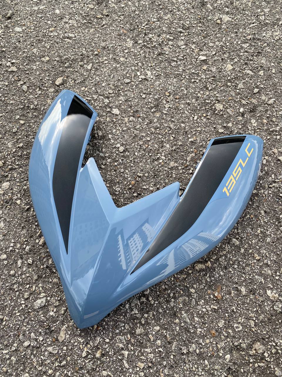 MOTORCYCLE COVERSET BODYSET LC135 LC V8 DBSB METALIC BLACK BABY BLUE FUEL INJECTION FI YAMAHA VELOZI L8-S-8 STD DOCTOR