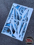 STICKER BODYSET / STRIPE COVERSET LC V2 V3 V4 BIRU BATIK SMOKE MORITAKA YAMAHA ORIGINAL NO 13