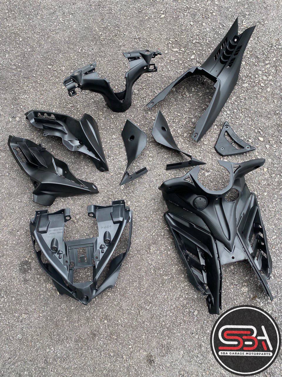 INNER LC 135 V4 V5 V6 V7 ORIGINAL 100% HLY SET HITAM MATTE FULL ITEM ( 9 ITEM ) YAMAHA ORIGINAL HONG LEONG YAMAHA