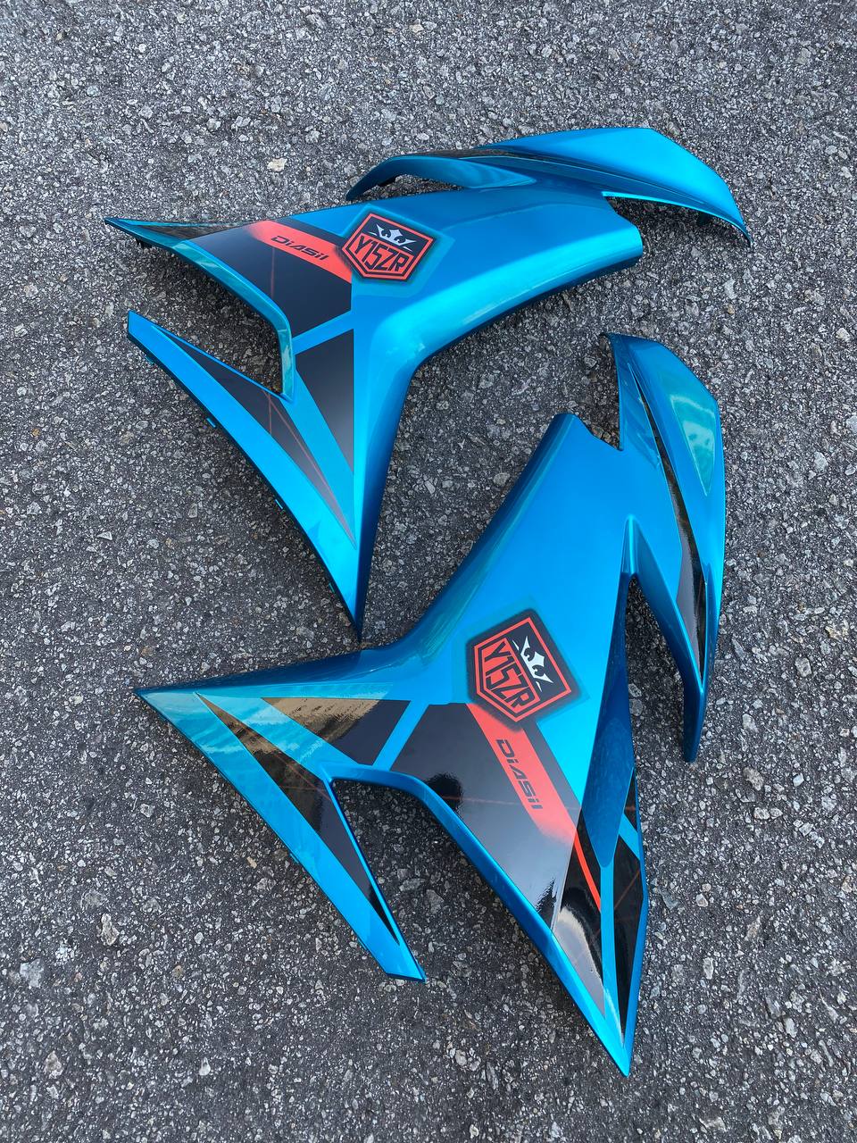COVERSET BODYSET YAMAHA Y15 Y15ZR YSUKU V2 100% ORIGINAL HLY CYAN TITAN MATELIC MALAYSIA DESIGN 2021 HONG LEONG YAMAHA