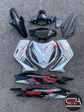 COVERSET BODYSET YAMAHA LC LC135 V1 DR P WHITE  STRIPE TANAM CODE 027 DOCTOR EDITION OEM