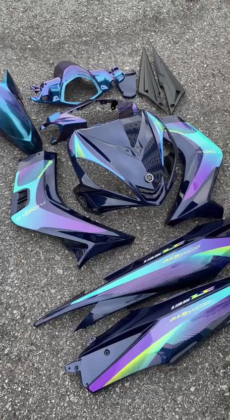 COVERSET BODYSET YAMAHA LC LC135 V1 DR DOXOU 2023 STRIPE TANAM CODE 019 DOCTOR EDITION OEM