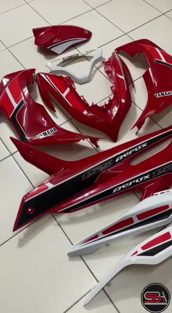 COVERSET BODYSET NVX 155 NVX155 V2 YAMAHA DOCTOR RED 008 SIAP TANAM