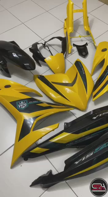 COVERSET BODYSET ORIGINAL SET Y15 Y15ZR YSUKU V1 V2 YELLOW KUNING 2023 DESIGN ORIGINAL HONG LEONG YAMAHA HLY