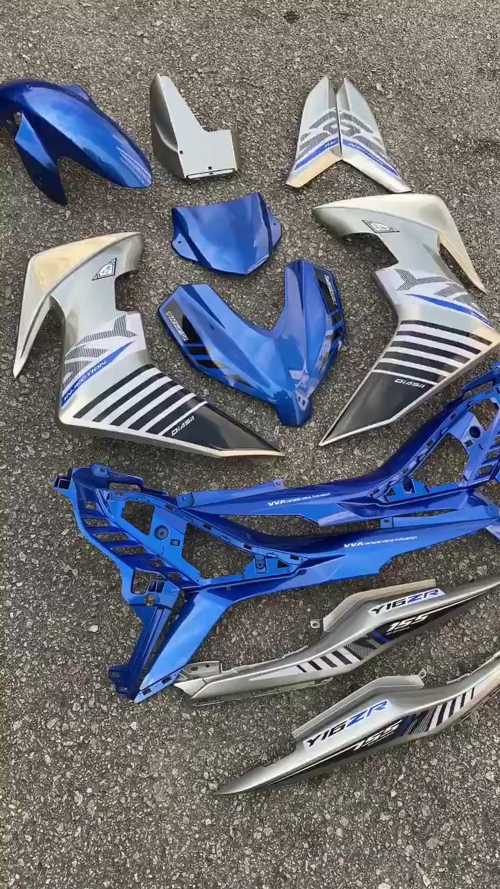 Y16 COVERSET Y16ZR V1 V2 VPBC5 S3 BIRU SILVER 2015 DESIGN Y16-ST-7 ORIGINAL VELOZI YAMAHA TANAM READY STOK