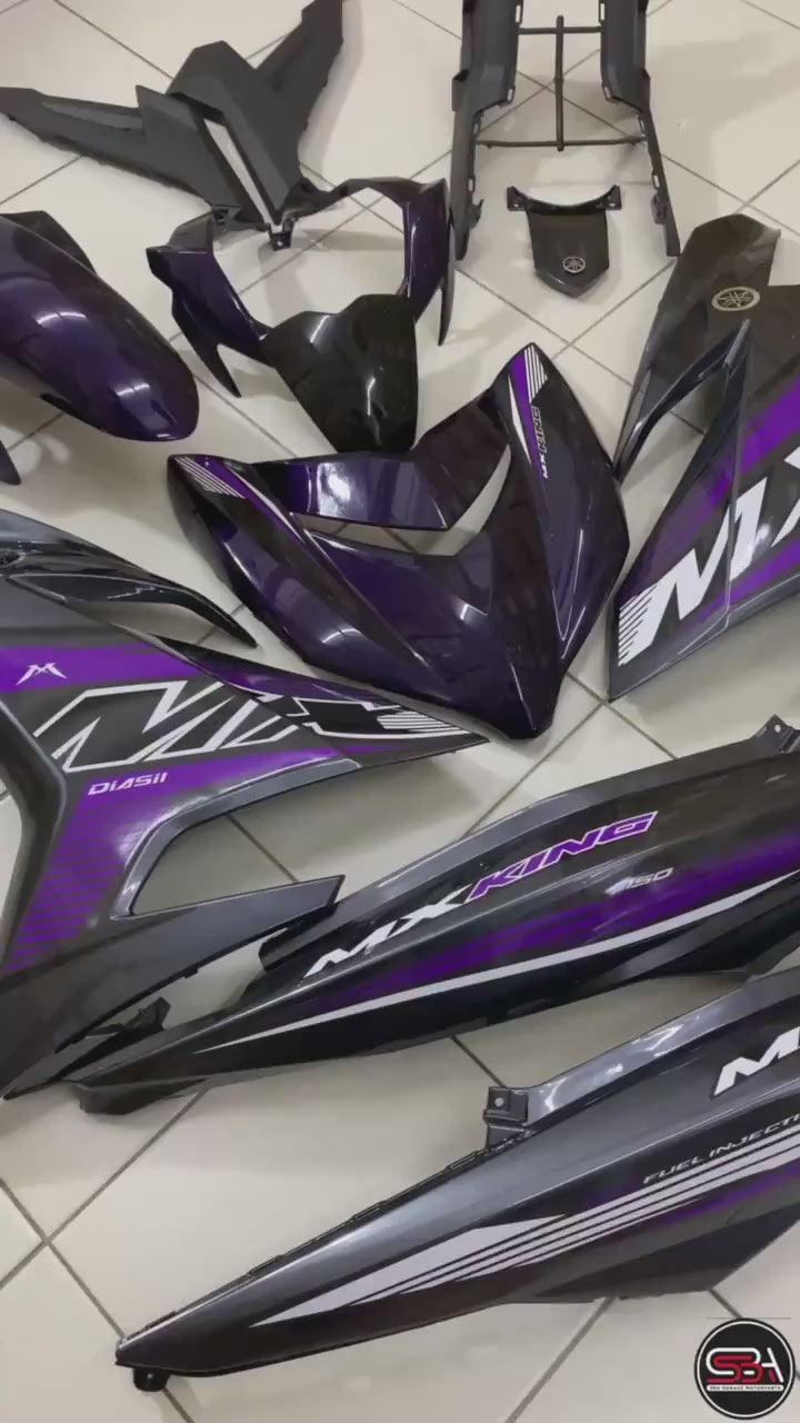 COVERSET YAMAHA Y15 YSUKU Y15ZR V1 V2 PURPLE GREY MX KING TANAM CLEAR ORIGINAL VELOZI MXK7