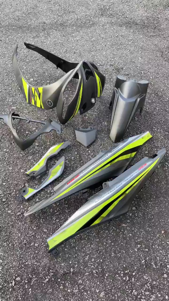 COVERSET BODYSET YAMAHA LAGENDA SRL 115 / 115Z FI MNM3 SILVER / GREY STICKER SIAP TAMPAL WS VELOZI SET