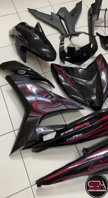 COVERSET Y15ZR V1 V2  METALIC BLACK HITAM FIRE RED EXTREME SPIRIT PREMIUM BODYSET Y15ZR Y15 YSUKU VELOZI TANAM F2