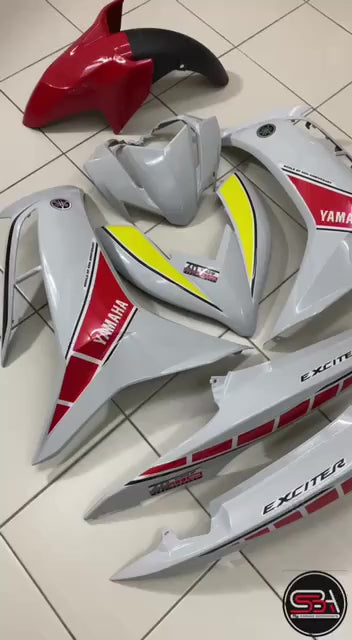 COVERSET BODYSET LC135 LC V8 DR 60TH ANNIVERSARY WHITE RED FUEL INJECTION FI YAMAHA SIAP TANAM DOCTOR 020 OEM
