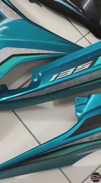 COVERSET BODYSET LC135 LC V8 FUEL INJECTION CM6 CYAN BDK1 HLY HONG LEONG YAMAHA / VELOZI / M SEKI SIAP TAMPAL