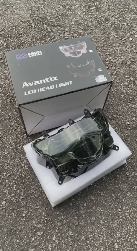 LED HEAD LIGHT EGO AVANTIZ YAMAHA ENKEI PLUG & PLAY LAMP LAMPU DEPAN FRONT CLEAR TERANG TINTED SMOKE