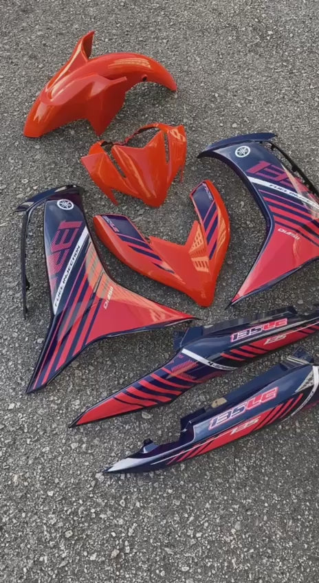 MOTORCYCLE COVERSET LC135 LC V8 VOM2 DPBMU ORANGE BATMAN 2015 L8-ST--7 FUEL INJECTION FI YAMAHA SIAP TANAM VELOZI