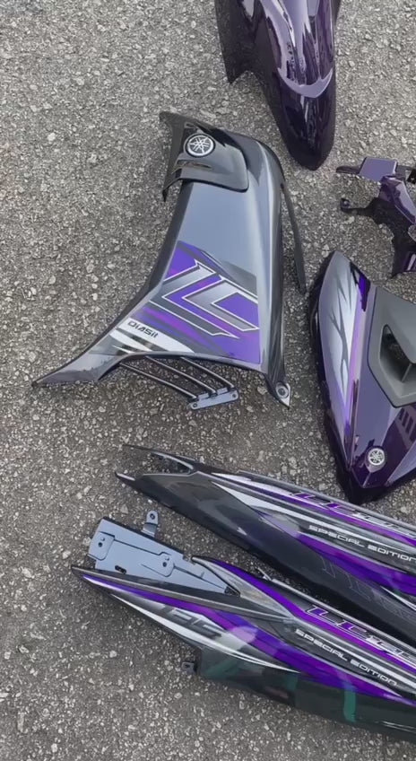 COVERSET YAMAHA LC LC135 V6 V7 PURPLE GREY TERUNG KILAT VIETNAM EDITION SIAP TANAM VELOZI WITH COVER METER L6-VN-2