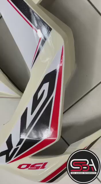 COVERSET BODYSET HONDA RS RS150 V2 GTR CREAMY WHITE MATELIC - ORIGINAL EQUIPMENT MANUFACTURER - SIAP TANAM DARI KILANG
