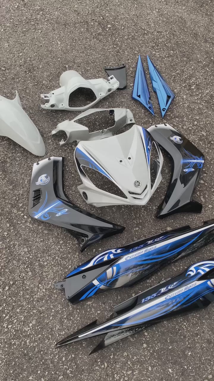 COVERSET BODYSET YAMAHA LC LC135 V1 DR SE BLUE STRIPE TANAM CODE 030 DOCTOR EDITION OEM