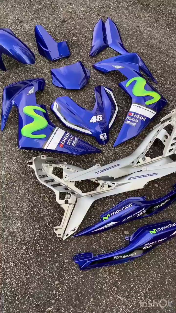 Y16 V1 V2 ABS COVERSET Y16ZR DPBMC 4GM BIRU MOVISTAR M HIJAU Y16-M2 ORIGINAL VELOZI DOCTOR 004 YAMAHA SIAP TANAM