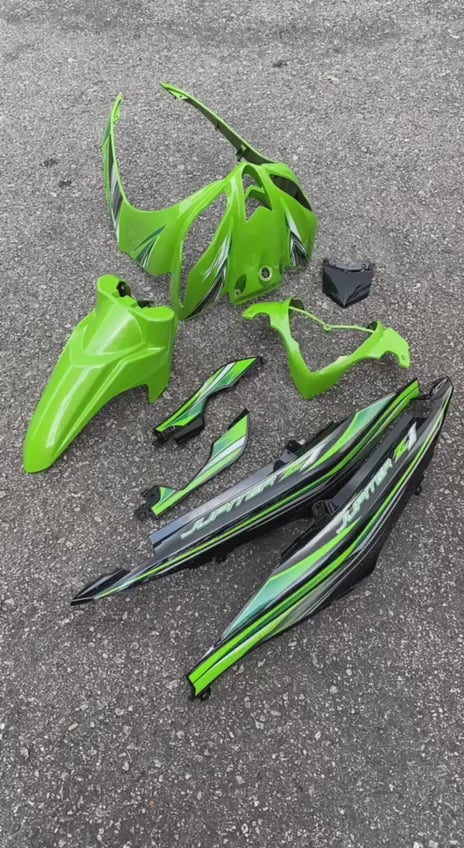 COVERSET BODYSET OEM SET LAGENDA SRL 115 / 115Z FI JUPITER GREEN HIJAU 013 DOCTOR STICKER SIAP TANAM