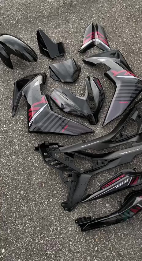 Y16 V1 V2 COVERSET Y16ZR STANDARD MATELIC BLACK DESIGN 2015 BATMAN HITAM ORIGINAL VELOZI DOCTOR YAMAHA SIAP TANAM