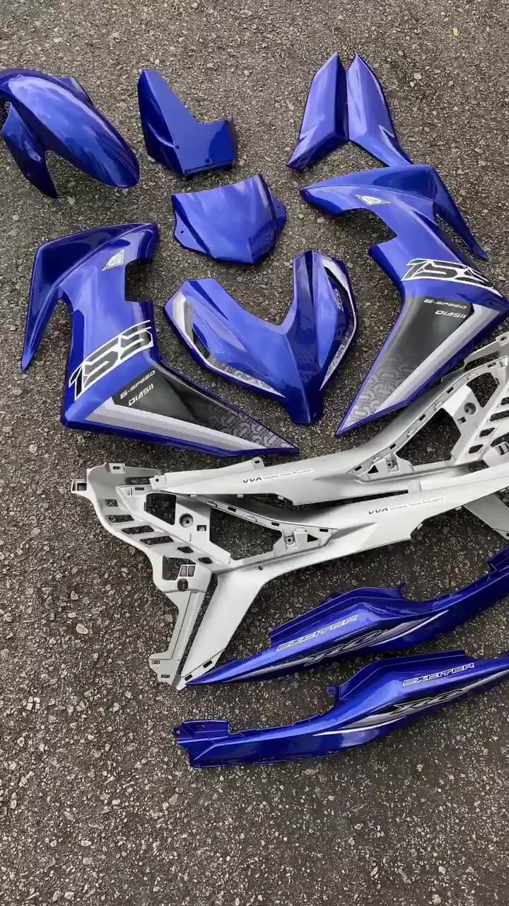 Y16 COVERSET Y16ZR EXCITER RC DPBMC MSI BIRU RC Y16-ECT-RC-1 ORIGINAL VELOZI YAMAHA SIAP TANAM READY STOK