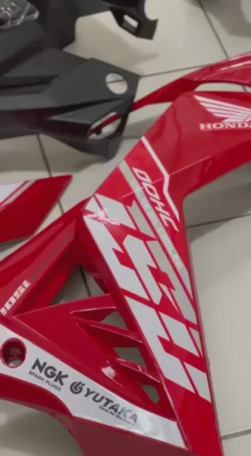 COVERSET BODYSET HONDA RS150 V2 WINNER DOHC DOTCH RED – ORIGINAL EQUIPMENT MANUFACTURER OEM SIAP TANAM