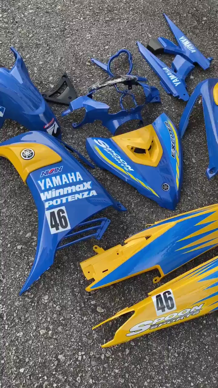 COVERSET BODYSET YAMAHA LC LC135 V6 V7 DR. SPOON STRIPE TANAM CODE 040 DOCTOR EDITION OEM