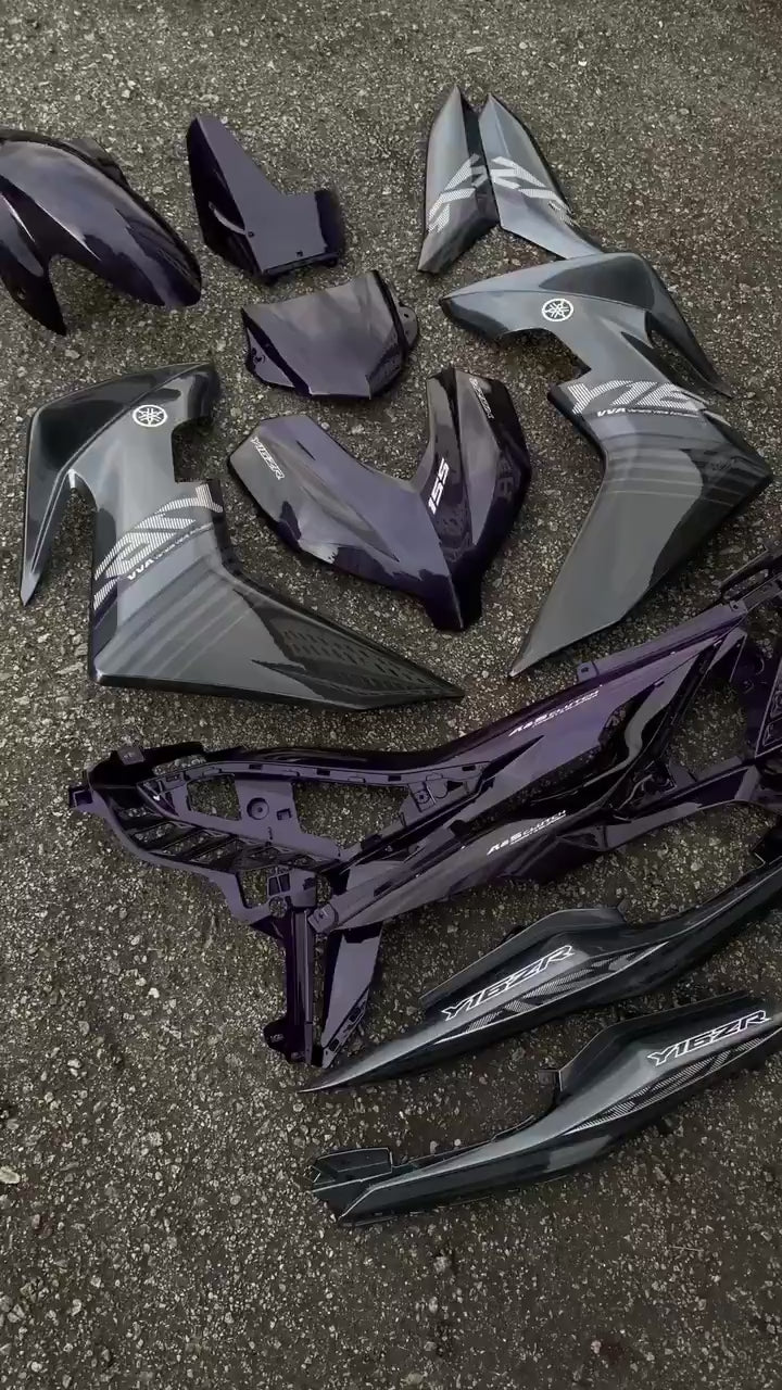 Y16 COVERSET Y16ZR P PURPLE UNGU 2015 022 VELOZI Y16-ST-6 ORIGINAL EQUIPMENT MANUFACTURED DOCTOR OEM SIAP TANAM