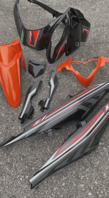 COVERSET BODYSET OEM SET LAGENDA SRL 115 / 115Z Fi ORANGE 004 DESIGN DOCTOR SIAP TANAM