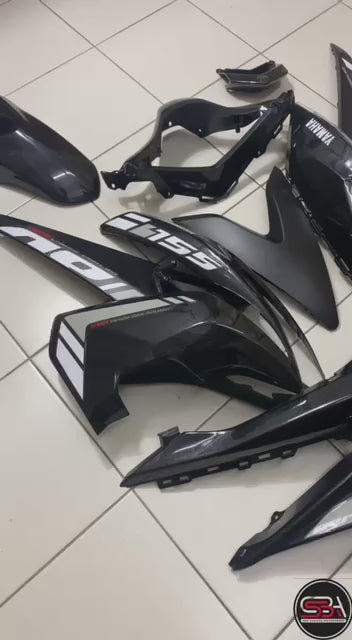 COVERSET BODYSET NVX 155 NVX155 V1 YAMAHA DOCTOR BLACK HITAM 007 SIAP TANAM