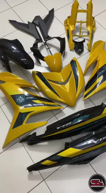 COVERSET BODYSET ORIGINAL DOCTOR TANAM VELOZI TAMPAL Y15 Y15ZR YSUKU V1 V2 YELLOW KUNING 2023 DESIGN STANDARD
